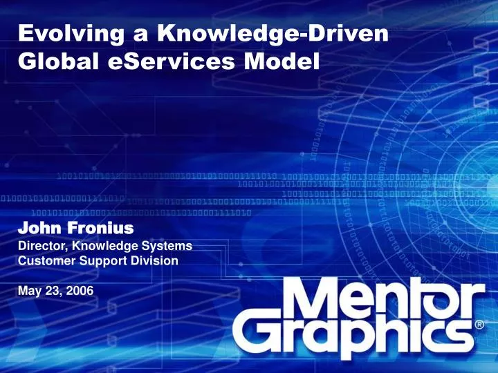 evolving a knowledge driven global eservices model