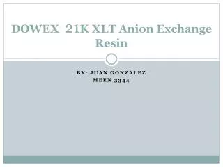 DOWEX 21 K XLT Anion Exchange Resin