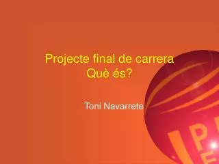 projecte final de carrera qu s