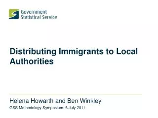 Distributing Immigrants to Local Authorities