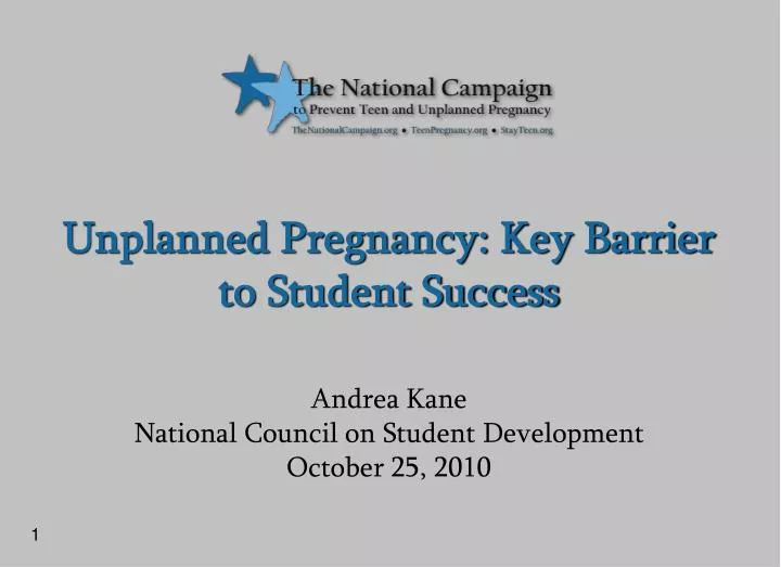 unplanned pregnancy key barrier to student success