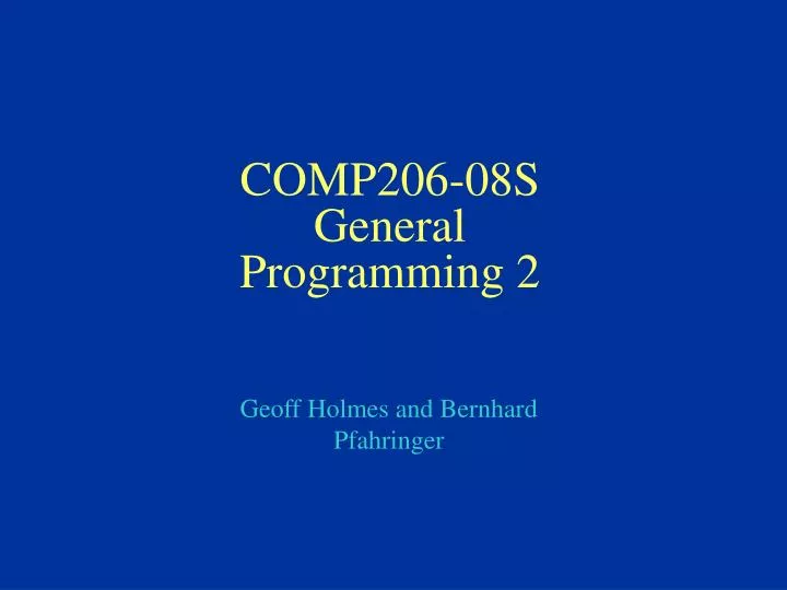 comp206 08s general programming 2