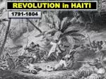 REVOLUTION in HAITI