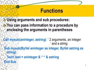 Functions