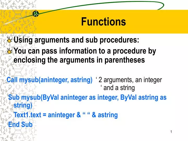 functions