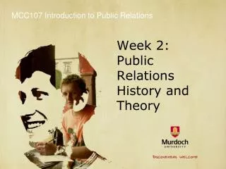 Week 2: Public Relations History and Theory