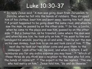 Luke 10:30-37