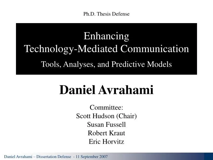 enhancing technology mediated communication tools analyses and predictive models