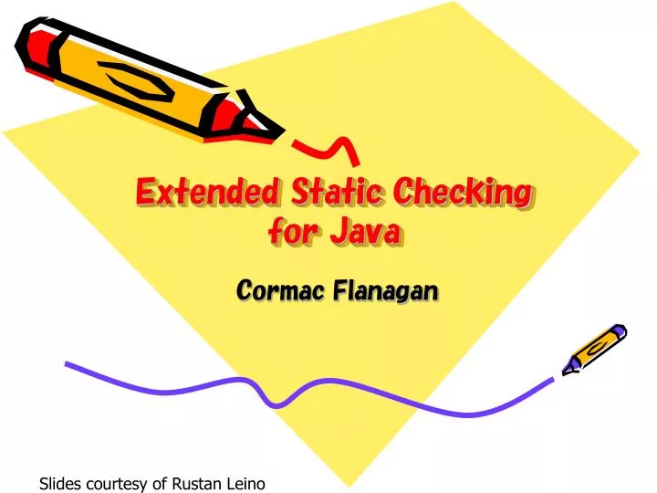 extended static checking for java