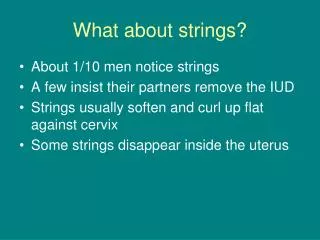 What about strings?