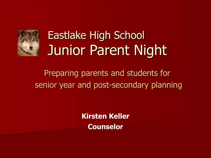 eastlake high school junior parent night