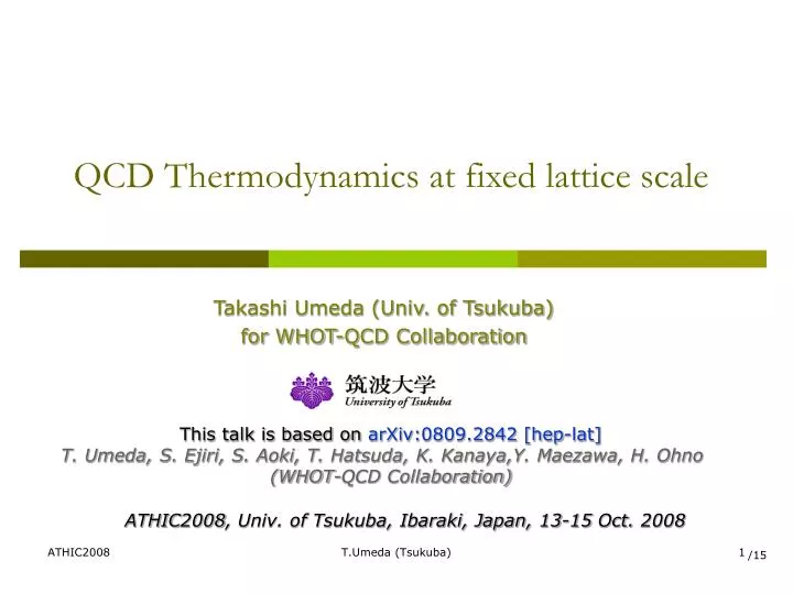 qcd thermodynamics at fixed lattice scale