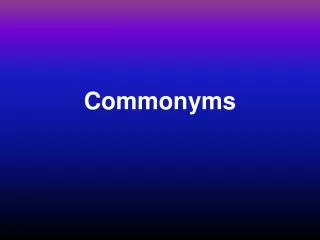 Commonyms