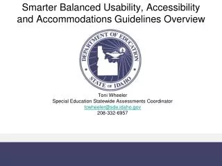 Smarter Balanced Usability, Accessibility and Accommodations Guidelines Overview