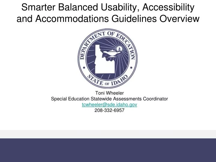 smarter balanced usability accessibility and accommodations guidelines overview