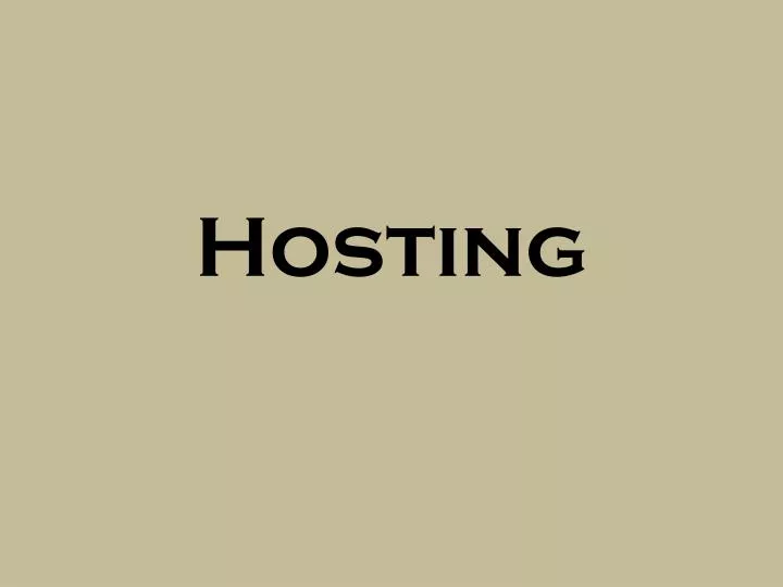 hosting