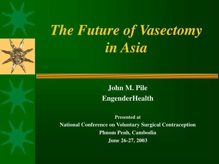 the future of vasectomy in asia