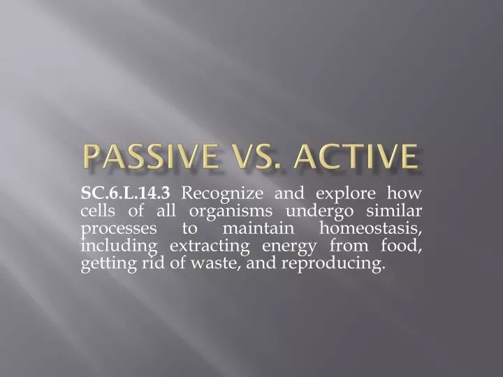 passive vs active