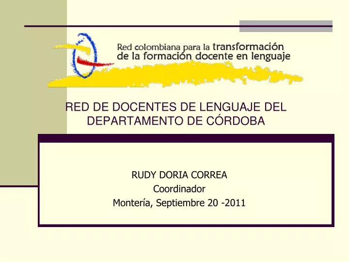 red de docentes de lenguaje del departamento de c rdoba