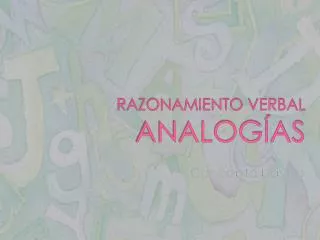 razonamiento verbal analog as
