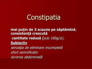 constipatia
