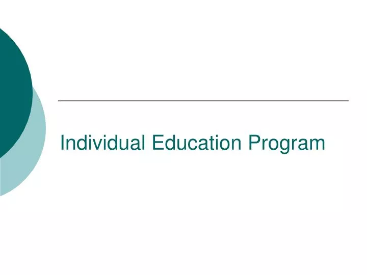 individual education program