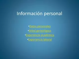 informaci n personal