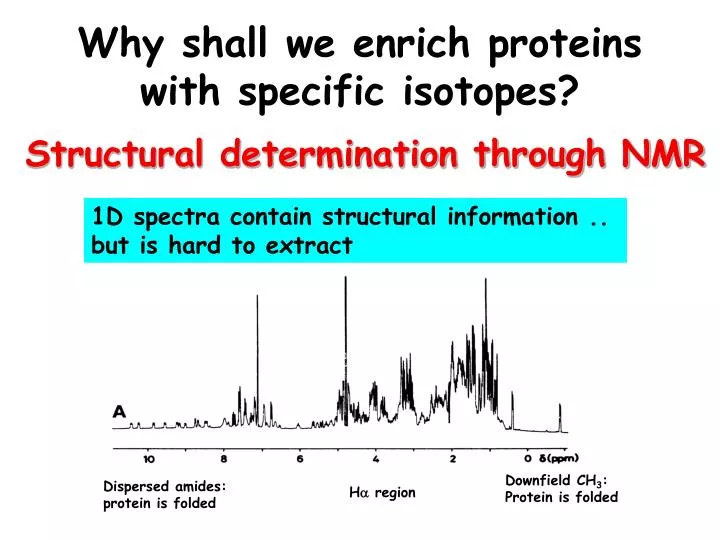 why shall we enrich proteins with specific isotopes