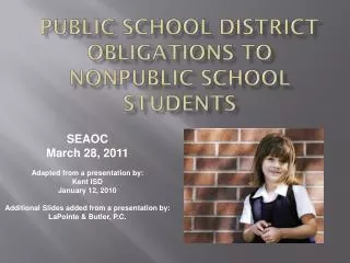 Public School District Obligations to Nonpublic School students