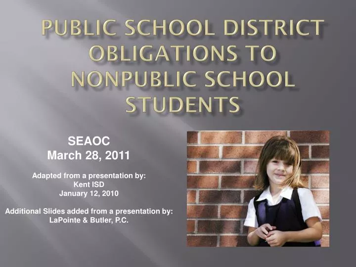 public school district obligations to nonpublic school students