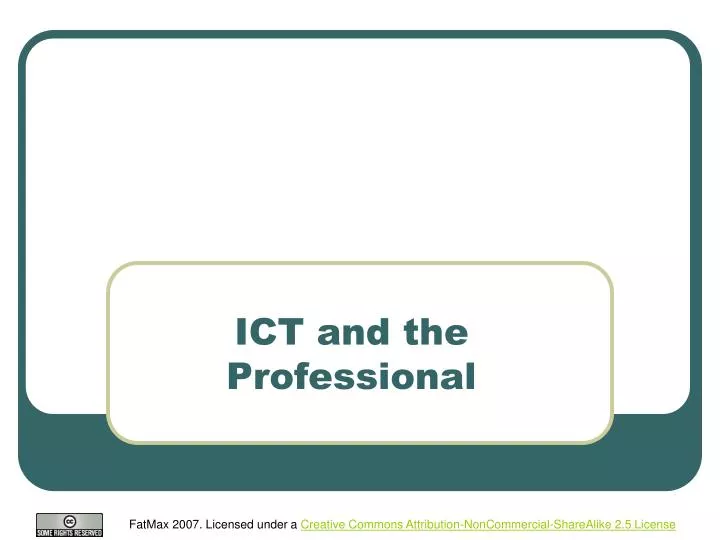 ict and the professional