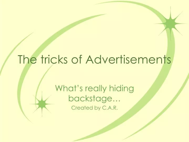 the tricks of advertisements