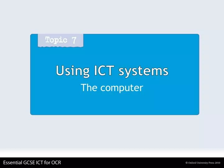 using ict systems