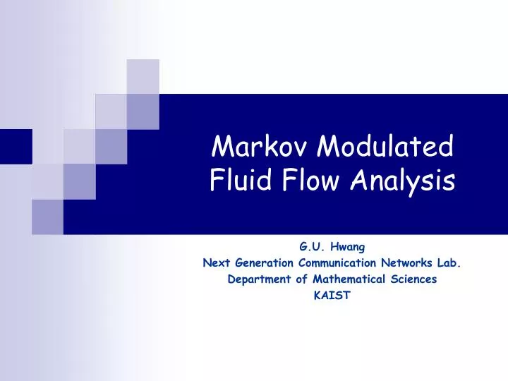 markov modulated fluid flow analysis