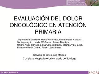 evaluaci n del dolor oncol gico en atenci n primaria