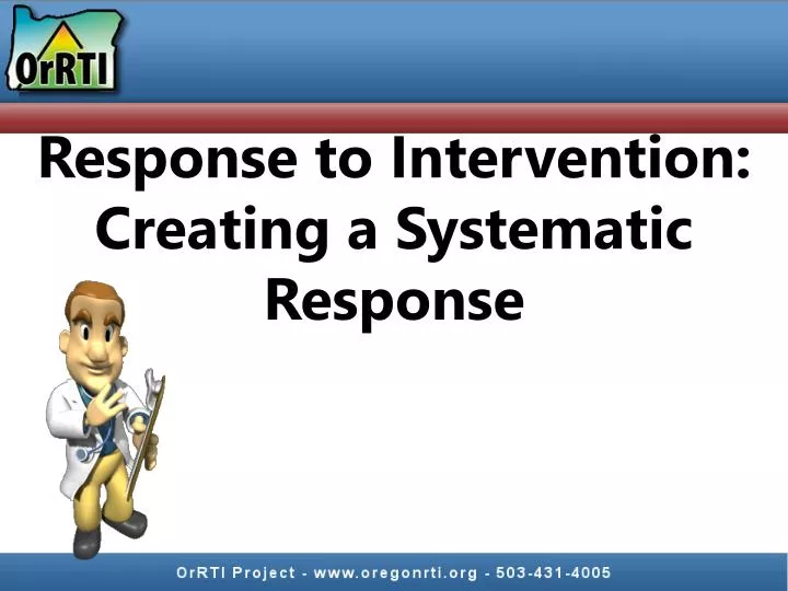 response to intervention creating a systematic response