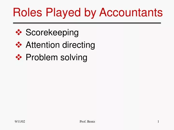 roles played by accountants