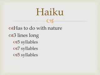 haiku