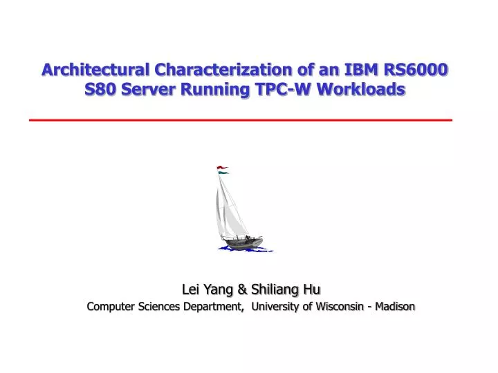 architectural characterization of an ibm rs6000 s80 server running tpc w workloads