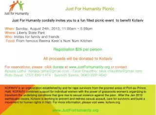 Just For Humanity Picnic
