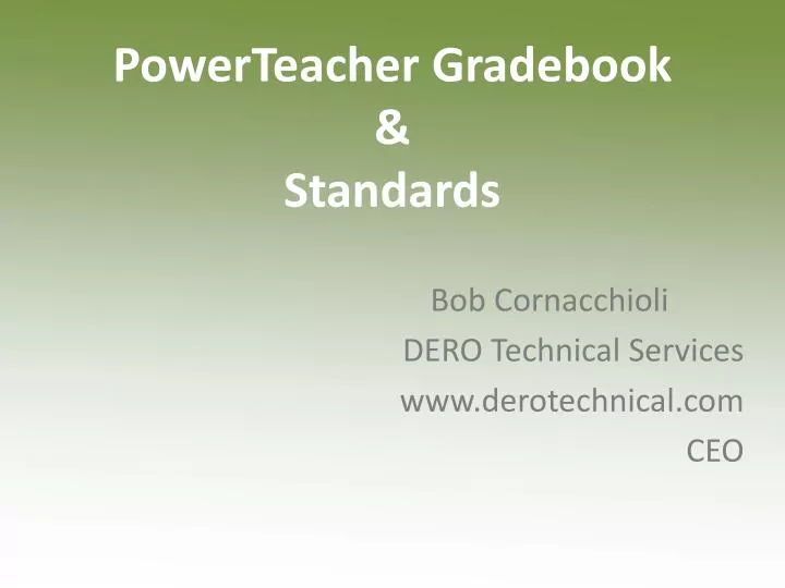 powerteacher gradebook standards