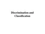 Discrimination and Classification