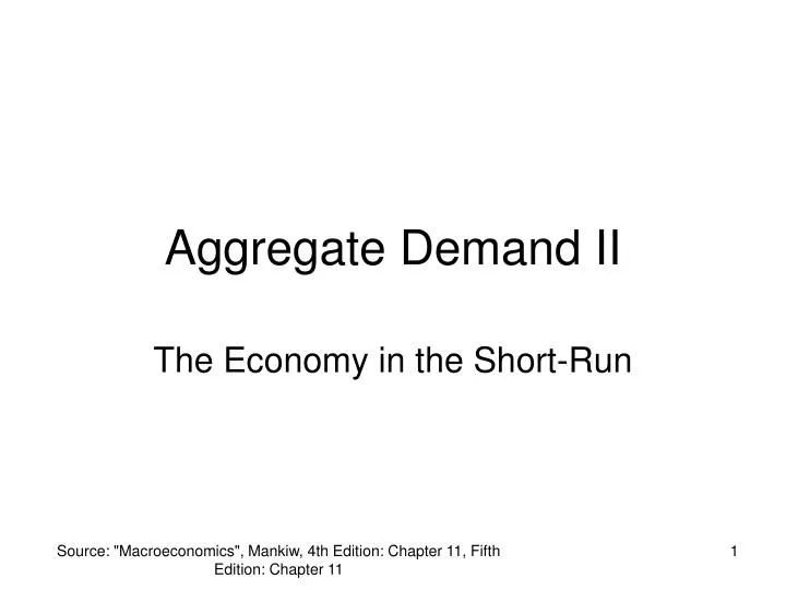 aggregate demand ii