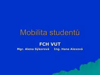 mobilita student