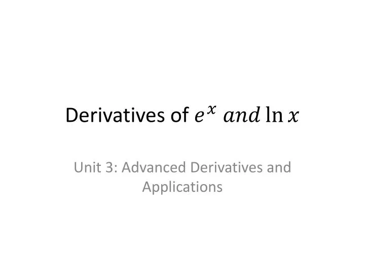 derivatives of