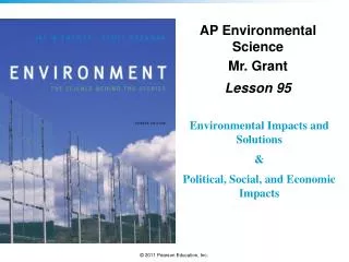 AP Environmental Science Mr. Grant Lesson 95