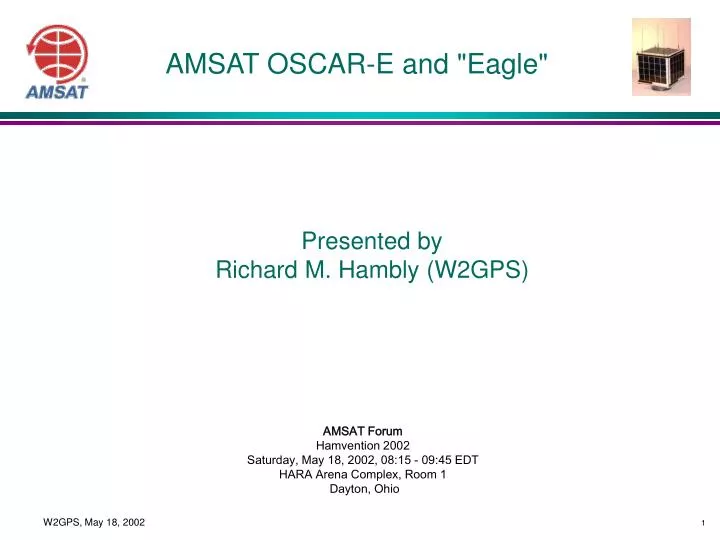 amsat oscar e and eagle