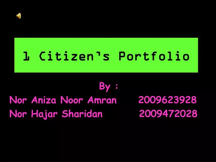 1 citizen s portfolio