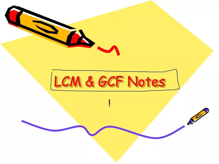 lcm gcf notes