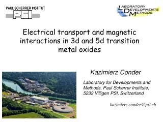 Electrical transport and magnetic interactions in 3d and 5d transition metal oxides